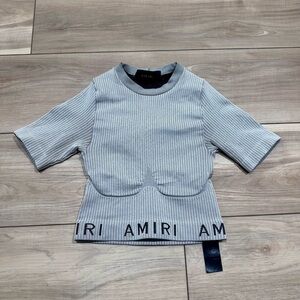 AMIRI ‘Seamless’ Gray Knit Top